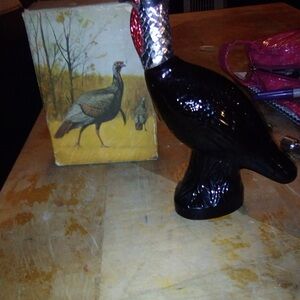 Avon Black and Silver Turkey Figurine